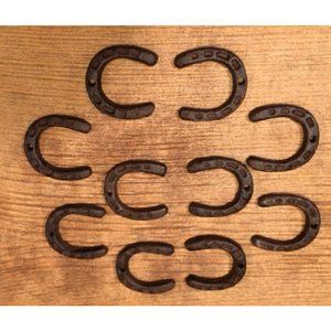Set of Ten (10) Cast Iron 2" X-Small Horseshoes Ten (10) 05211